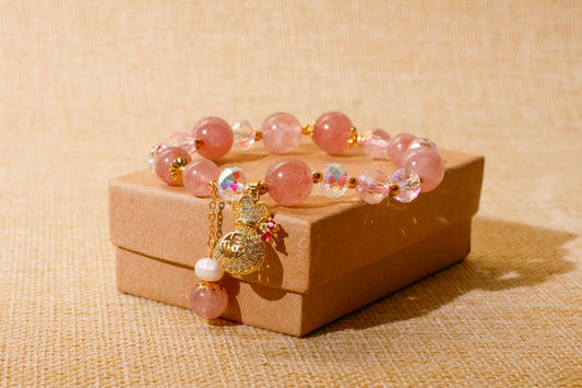 Strawberry Stone Bokjumeoni Bracelet