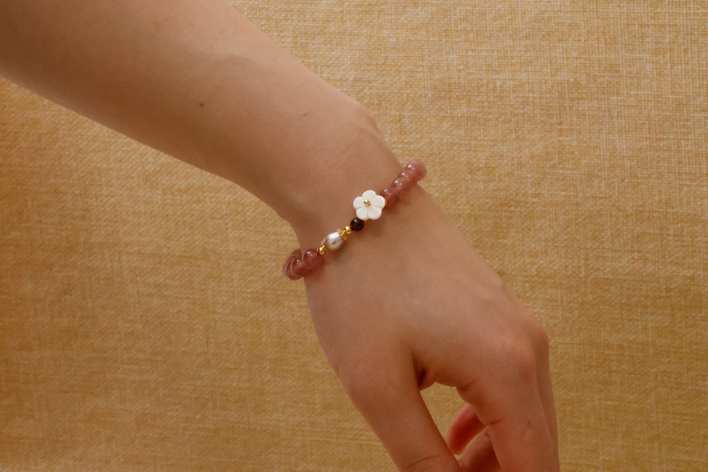 Strawberry Plum Blossom (Maewha) Bracelet