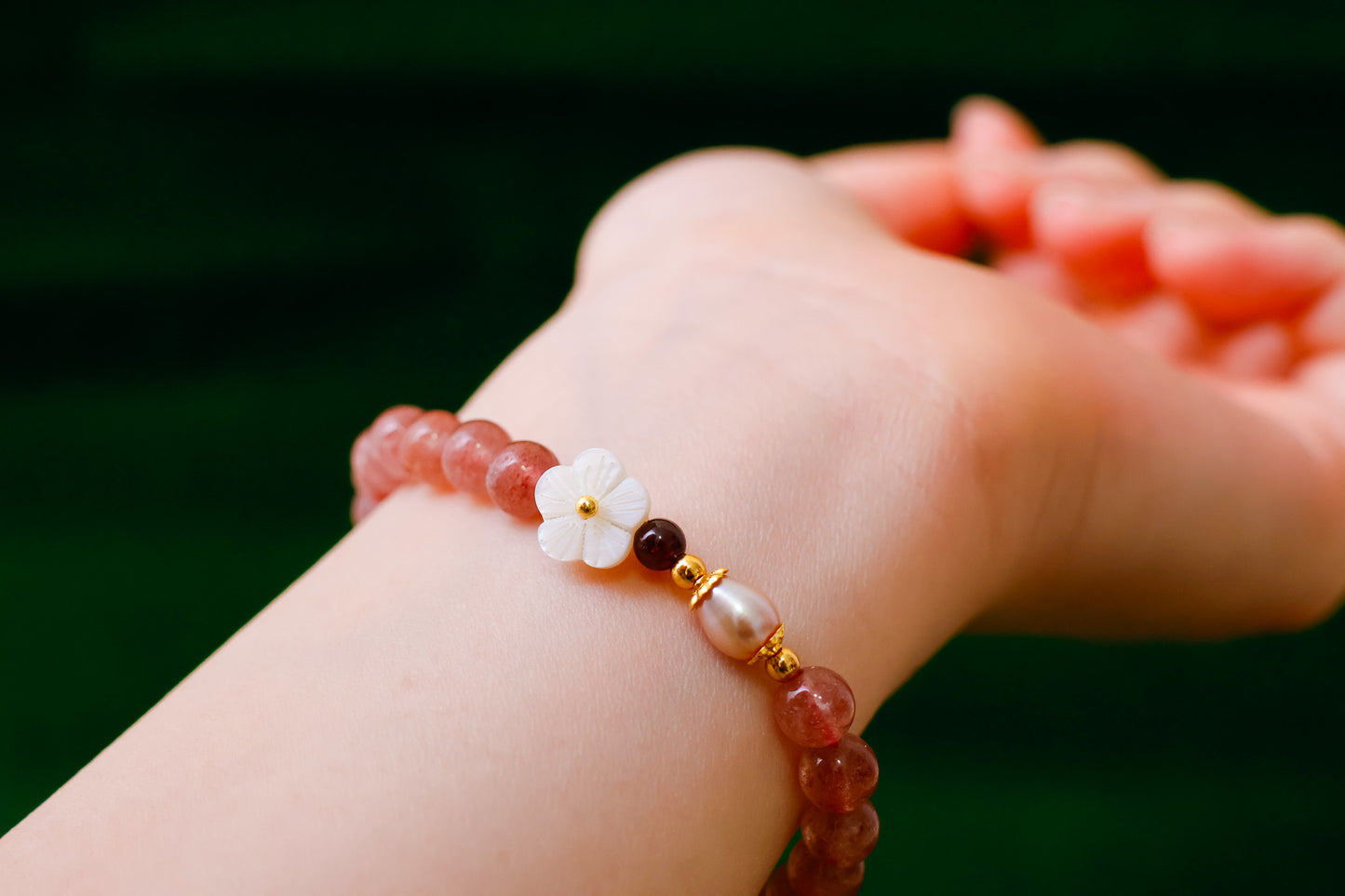 Strawberry Plum Blossom (Maewha) Bracelet