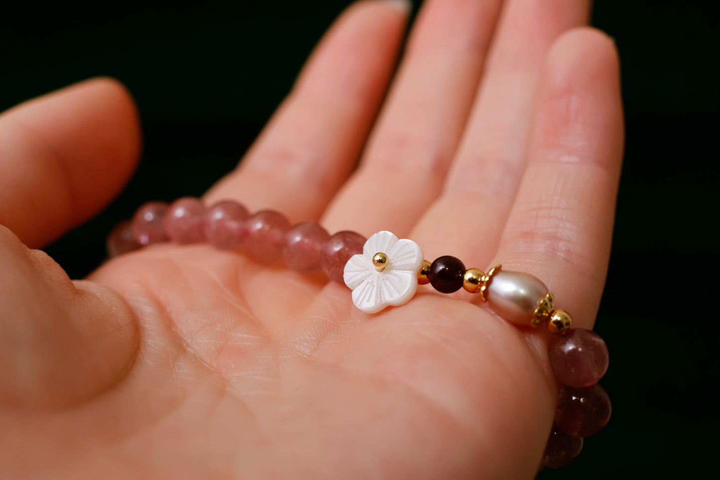Strawberry Plum Blossom (Maewha) Bracelet