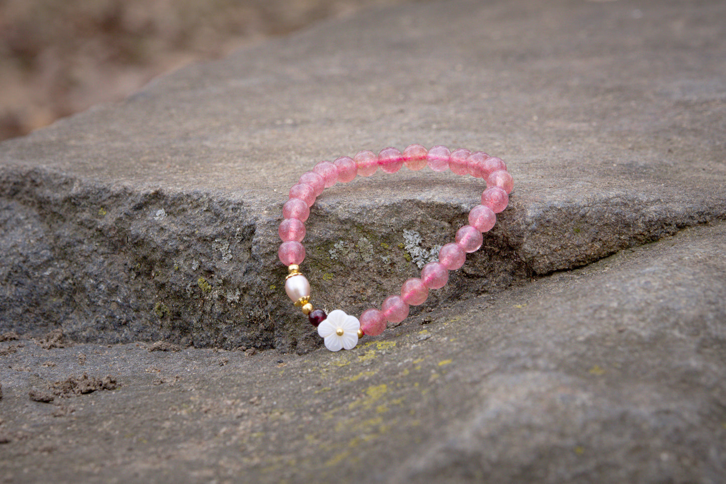 Strawberry Plum Blossom (Maewha) Bracelet