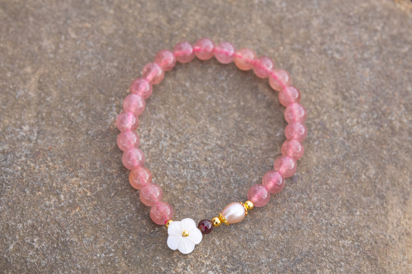 Strawberry Plum Blossom (Maewha) Bracelet