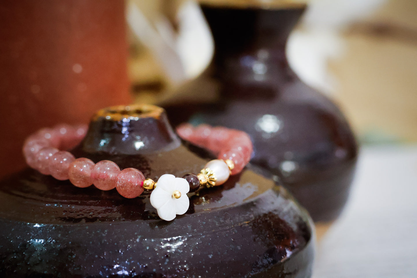 Strawberry Plum Blossom (Maewha) Bracelet