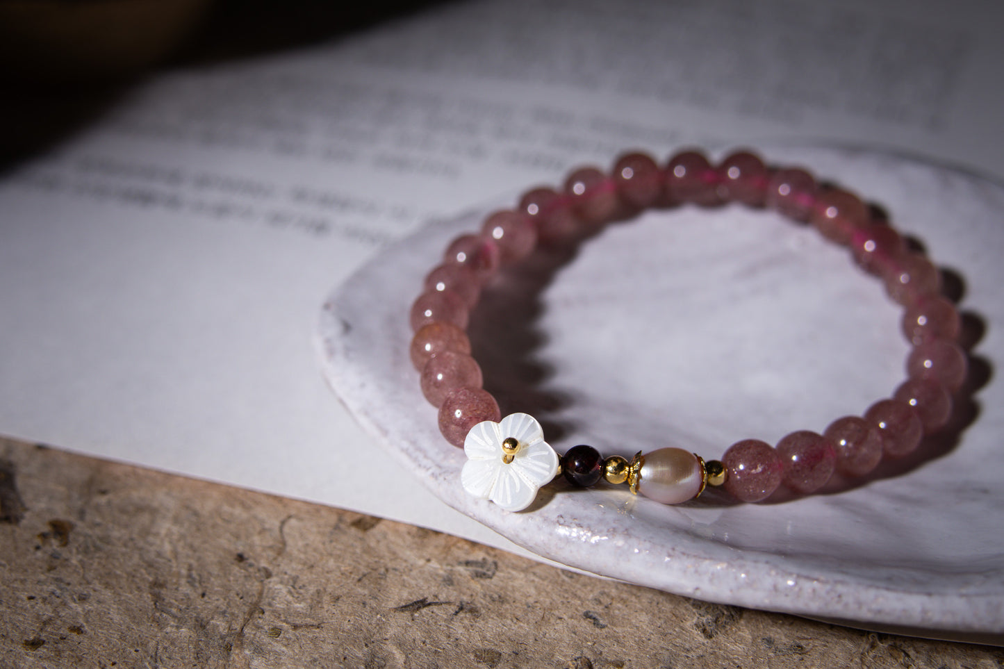 Strawberry Plum Blossom (Maewha) Bracelet